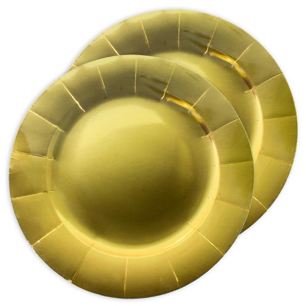 XXL-Partyteller in gold, Pappe, 33cm