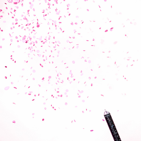 Gender Reveal Konfettishooter in pink, 58cm
